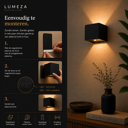 Lumeza™ RGB Draadloze Luxe Wandlamp