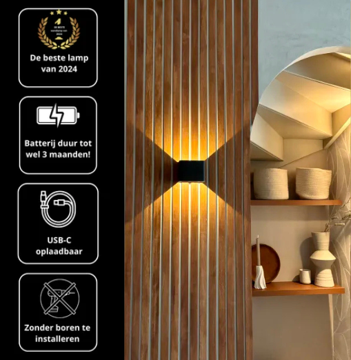 Lumeza™ Draadloze Luxe Wandlamp